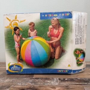 Rare VNTG Intex 48" Wet Set Jumbo 3 Sprayer Fun Ball New with Box Repair Patch